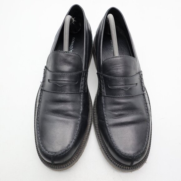 Donald Pliner Landry Men\'s Size 10.5 M Black Leather Slip On Penny Loafers Shoes main image 12